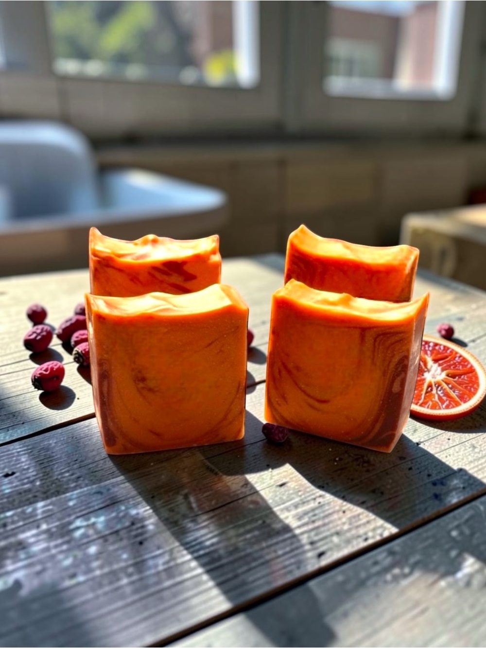 Handcrafted Goats Milk Soap in Blood Orange & Goji Berry